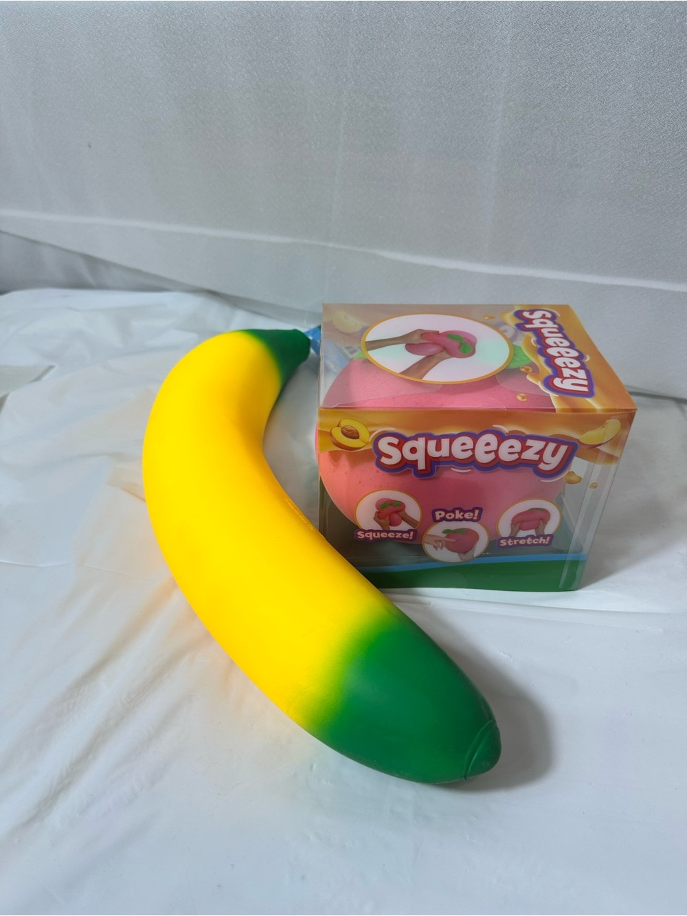 Sunny Days Squeezy Peach & Banana Squishy Sensory Stress Relief Toy